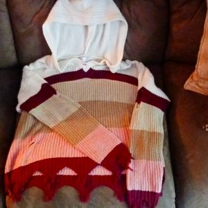 Autumn color themed XL knitted sweater